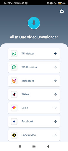 Android application All In One Video Downloader screenshort