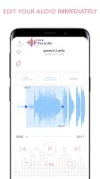 screenshot of Voice Recorder and Editor App