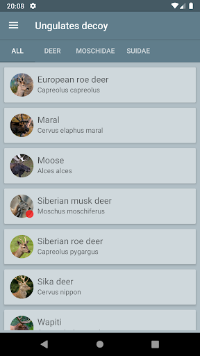 Android application Decoy for hoofed animals screenshort
