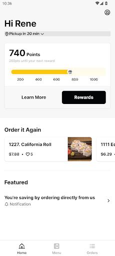 Android application Yama Sushi - San Francisco screenshort