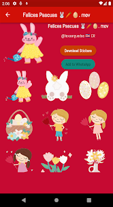 Conejo de Pascua Stickers