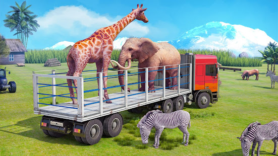 Animals Transporter Truck Game MOD APK (Premium/Unlocked) screenshots 1