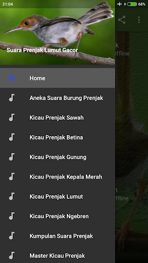 Android application Suara Prenjak Lumut Gacor Mp3 screenshort