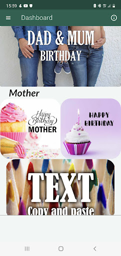 Android application MUM & DAD HAPPY BIRTHDAY screenshort