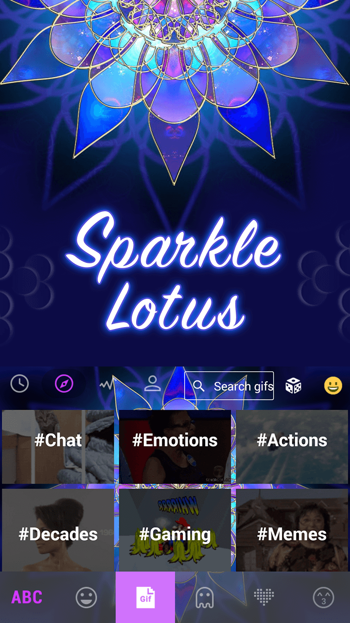 Android application Sparkle Lotus Keyboard screenshort