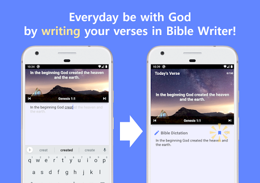 Android application Bible Writer - Daily KJV Bible screenshort