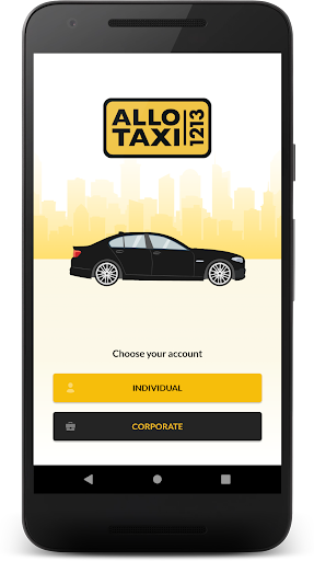 Android application Allo Taxi screenshort