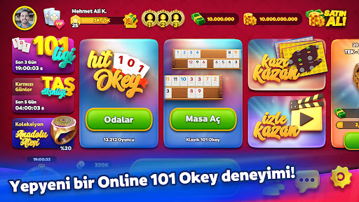 Android application 101 Yüzbir Okey Hit screenshort