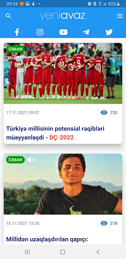 Android application Yeniavaz screenshort