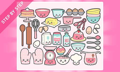 Android application How to draw food step by step screenshort