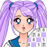 Anime Color by Number  -  Pixel Anime Coloring Book icon
