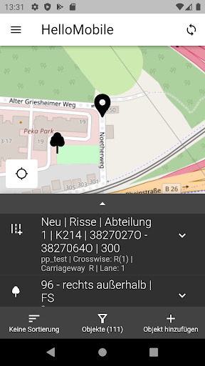 Android application HelloMobile screenshort