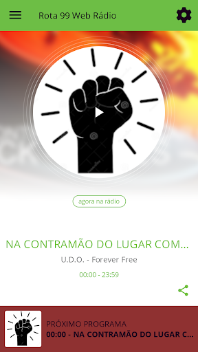 Android application Rota 99 Web Rádio screenshort