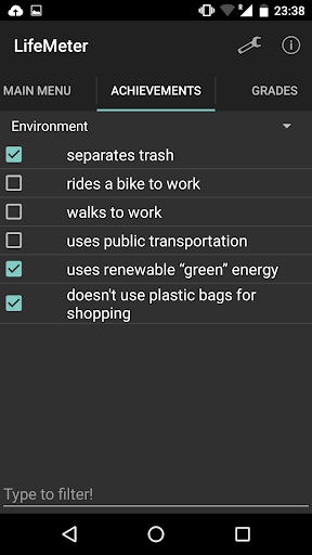 LifeMeter Screen 2