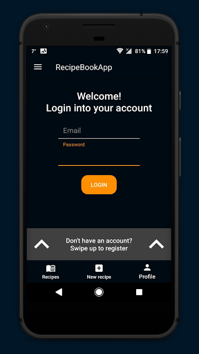 RecipeBookApp Screen 2