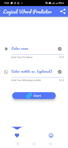 Android application Logical Word Predictor screenshort