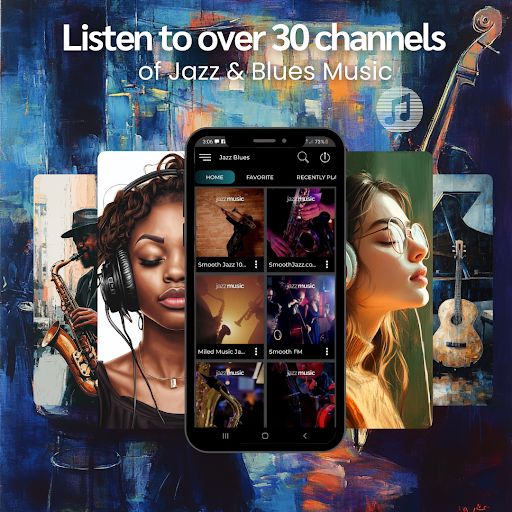 Screenshot of Jazz & Blues Music radio