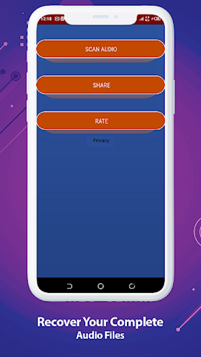 Audio recovery Screen 2