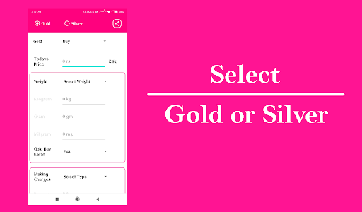 Gold and Silver Rate Calculator