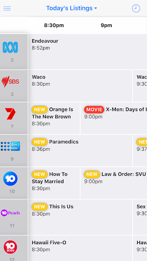 Android application TV Guide Australia screenshort