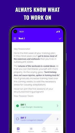 Screenshot of Passion: Bouldering & Climbing