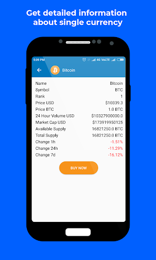 Crypto Currency Market Caps Screen 3