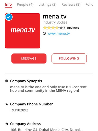 Android application mena.tv screenshort
