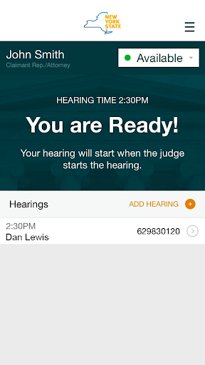 NYS WCB Virtual Hearings Screen 2