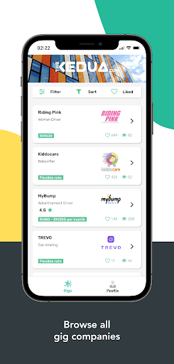 TheKedua: Income Directory App Screen 2