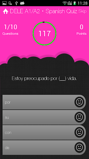 DELE exam Spanish Quiz Screen 3