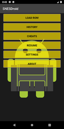 Android application SNESDroid screenshort