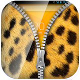 Leopard HD Zipper lock screen icon
