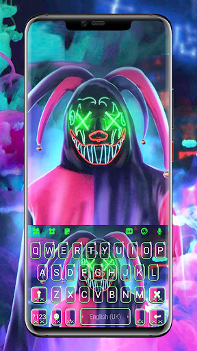 Android application Neon Joker Maskman Keyboard Ba screenshort