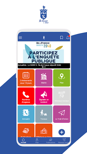 Android application Mesnil en poche screenshort
