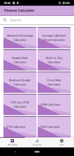 Android application Financial Calculator screenshort