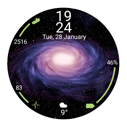 Outer Space Watch Face 2 - AppWisp.com