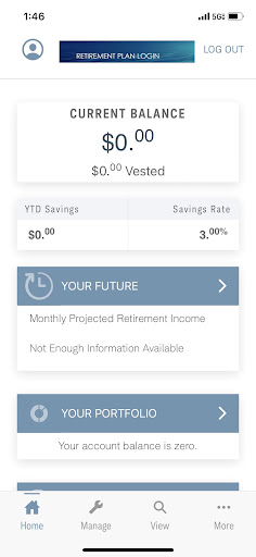 USICG Retirement Plan Screen 2