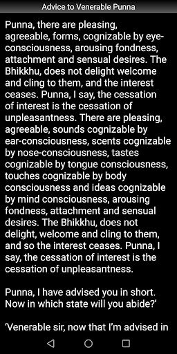 Advice to Venerable Punna Text Screen 3