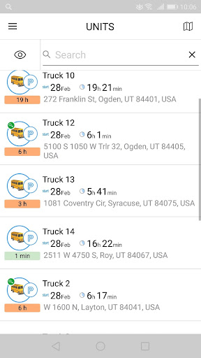 Android application FleettrackGPS screenshort