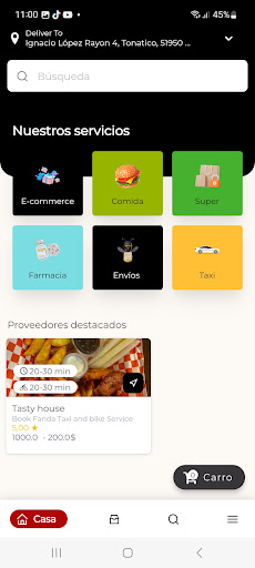 Android application Serviciosdayapa screenshort
