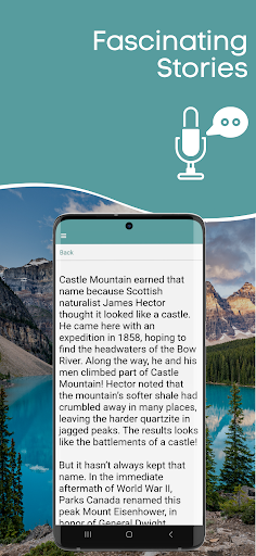 Screenshot of Lake Louise Audio Tour Guide