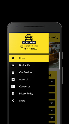 Dandenong Taxi Call us Screen 2