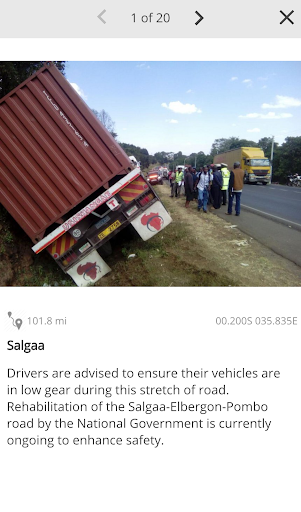 Road Black Spots in Kenya Screen 2