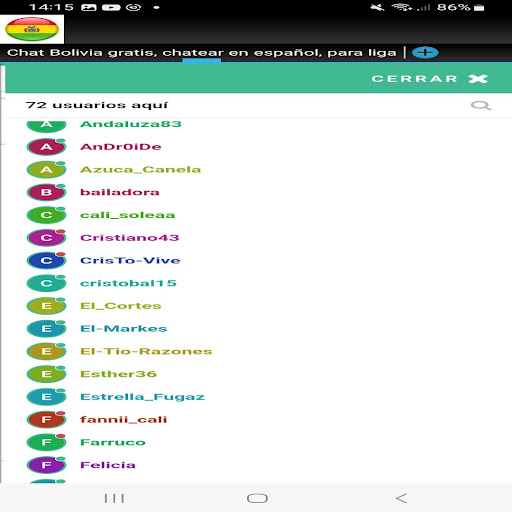 Android application Chat Bolivia - Has Amigos. screenshort