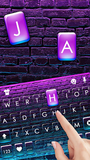 Neon Walls Keyboard Background Screen 2