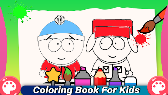 Anime South Coloring Book