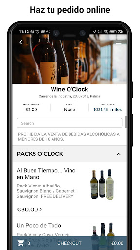 Wine OClock Screen 2