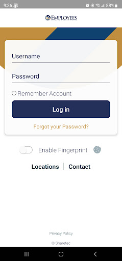 Android application Employees FCU screenshort