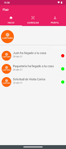 Android application Flair screenshort