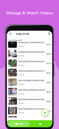 Android application Video Player Manager screenshort